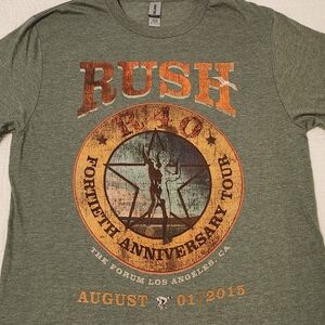 Rush Band Fortieth Anniversary Tour 2015 Shirt
